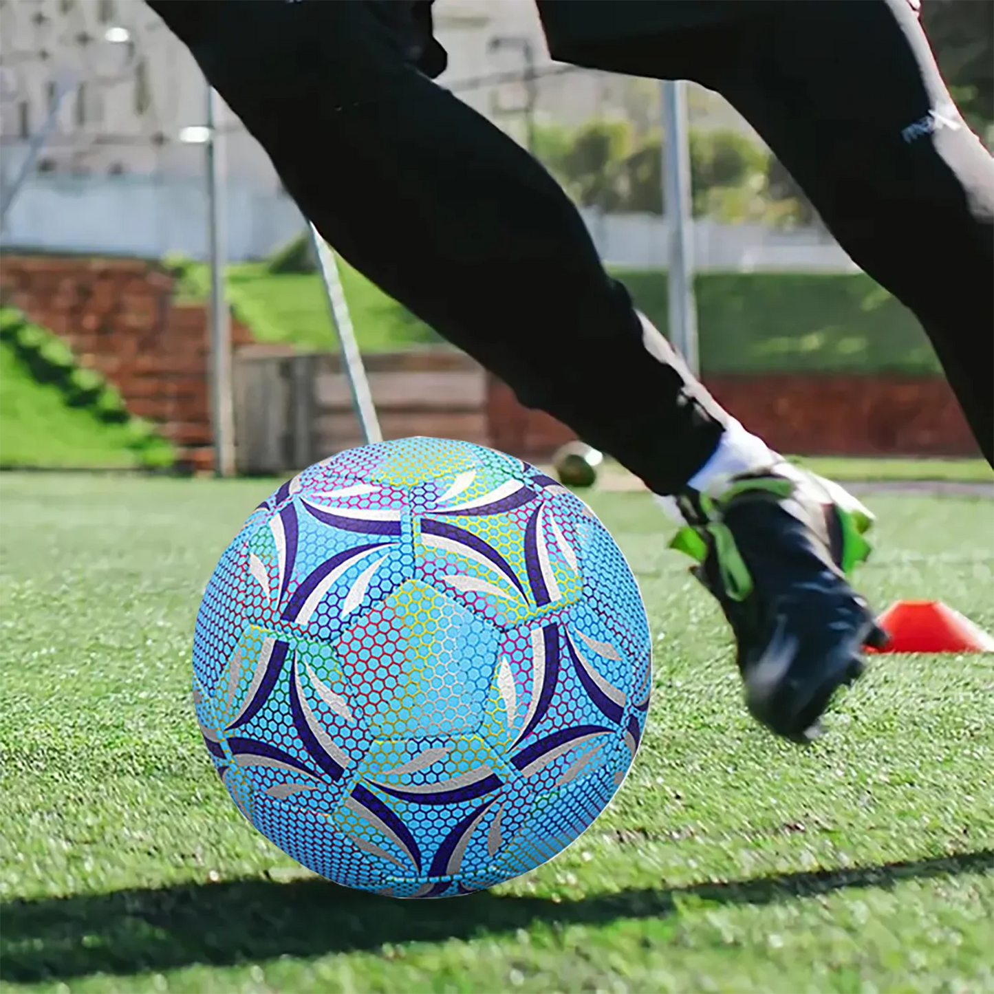 Size 5 Glowing Soccer Ball, Durable Football For Competition Training For Indoor And Outdoor