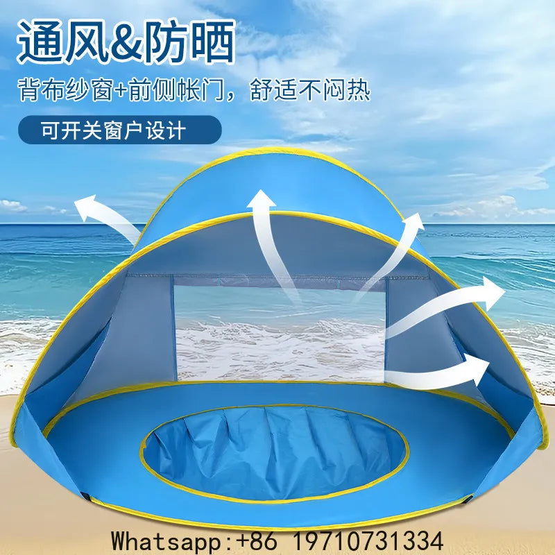 Outdoor Children's Camping Shade Beach Tent Water Storage Foldable Quick Open Beach Pool