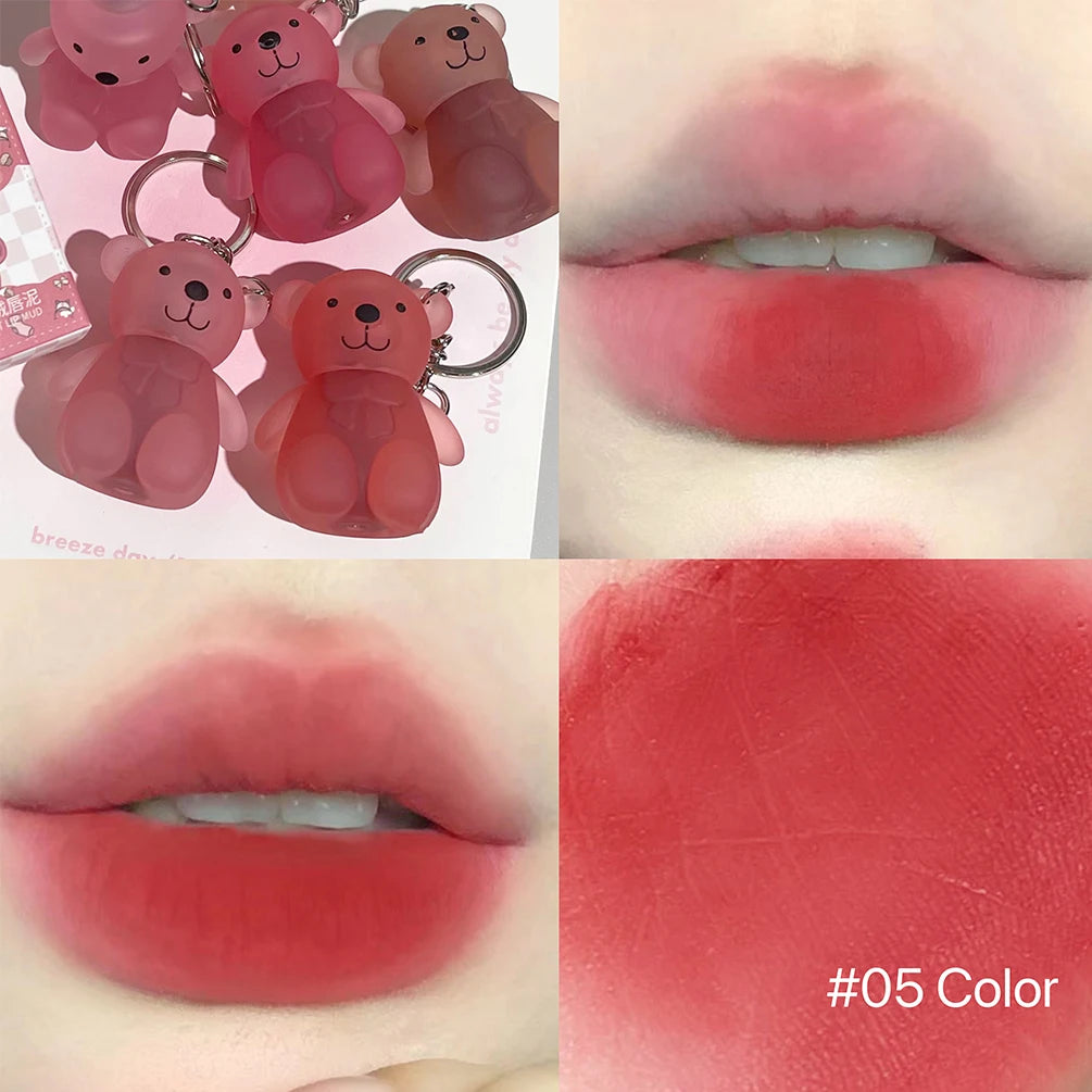 ART VALUE Sevimli Ayıcık Dudak Kili – Mat, Uzun Kalıcı, Anahtarlık Tasarımlı Lip Gloss