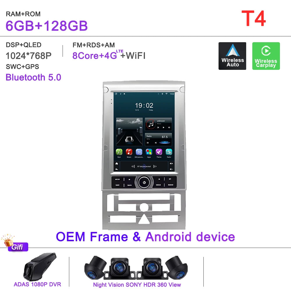 Android 16 9.7 inch Car Radio For Peugeot 407 2004-2008 Multimedia Video Player Navigation GPS Stereo Touch Screen Carplay dvd