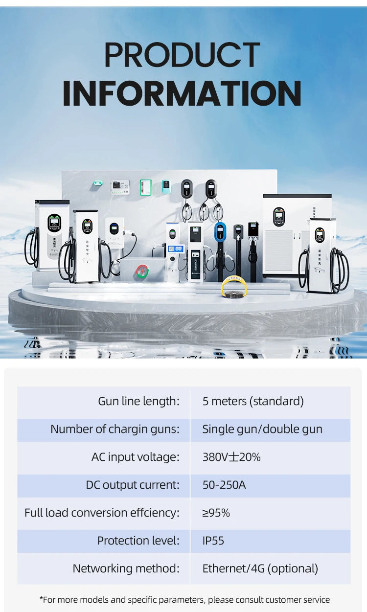 DC 60KW-200kW Fast EV Charger with External Solar Storage Integration, Maximizing Renewable Energy for Highways