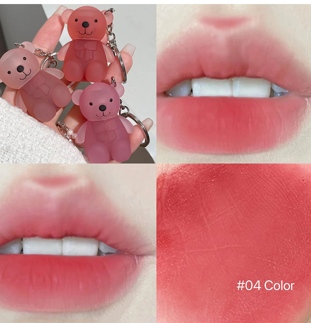 ART VALUE Sevimli Ayıcık Dudak Kili – Mat, Uzun Kalıcı, Anahtarlık Tasarımlı Lip Gloss