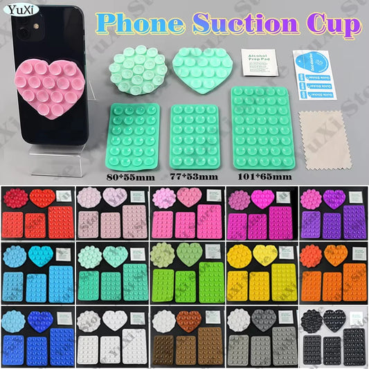 YuXi 5in1 Silikon Vantuz Seti – Tek & Çift Taraflı, Telefon Tutucu, Duvar & Masa Sabitleme