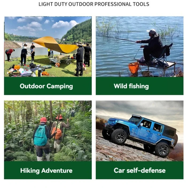 6-in-1 Multifunktionaler Camping-Spaten – Outdoor Überlebenswerkzeug, Edelstahl