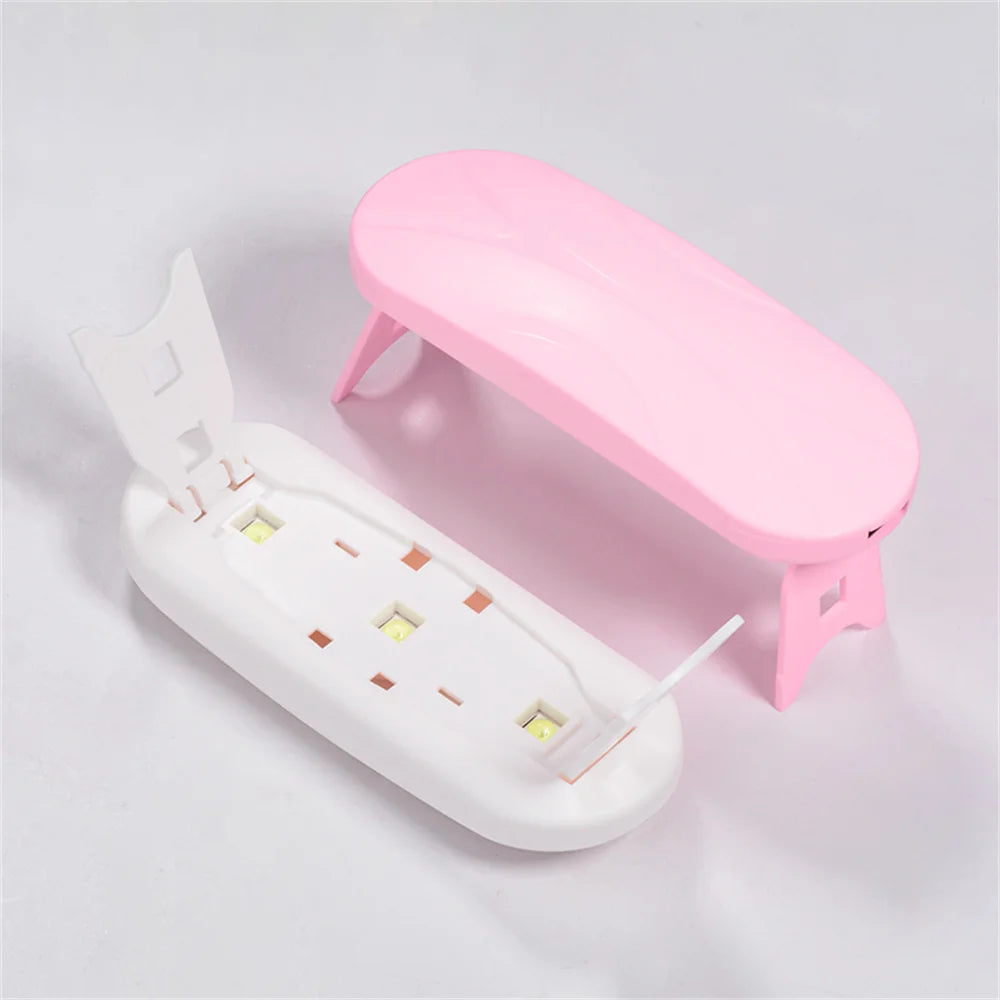Mini UV LED Tırnak Kurutma Lambası 6W – Taşınabilir Jel Oje Kurutucu, 45s/60s Zamanlayıcı, USB Bağlantılı