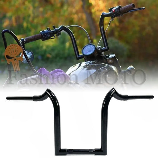 Motorcycle 1-1/4 inch Goat horn Handlebar 10"/12"/14" HandleBar For Indian Scouts Hussar Bobber Custom Handlebar Steering Wheel