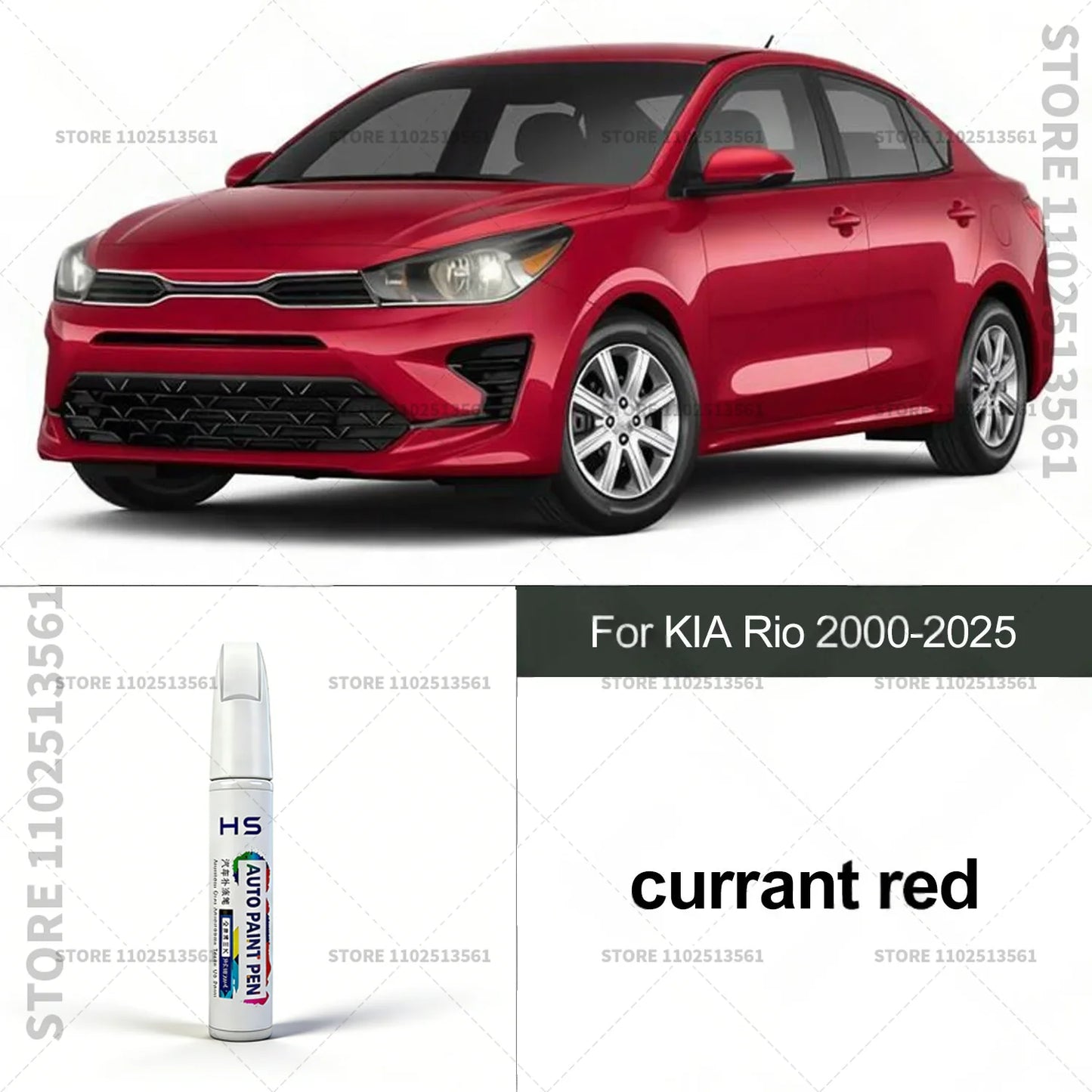 Touch Up Paint Pen for Car Scratch Repair Quick Dry Auto Paint Brush for Minor Paint Damage For KIA Rio 2000-2025 White Silver
