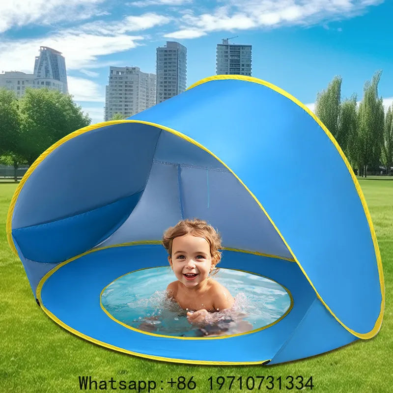 Outdoor Children's Camping Shade Beach Tent Water Storage Foldable Quick Open Beach Pool