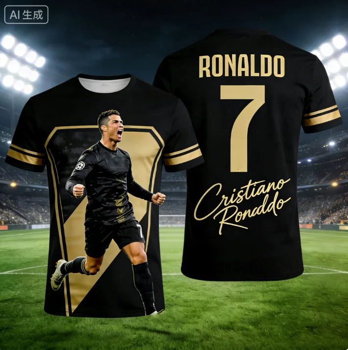 2026 Ronaldo #7 Fan Edition Football Jersey for Adults and Kids Breathable and Comfortable Soccer Training Shirt for Summer