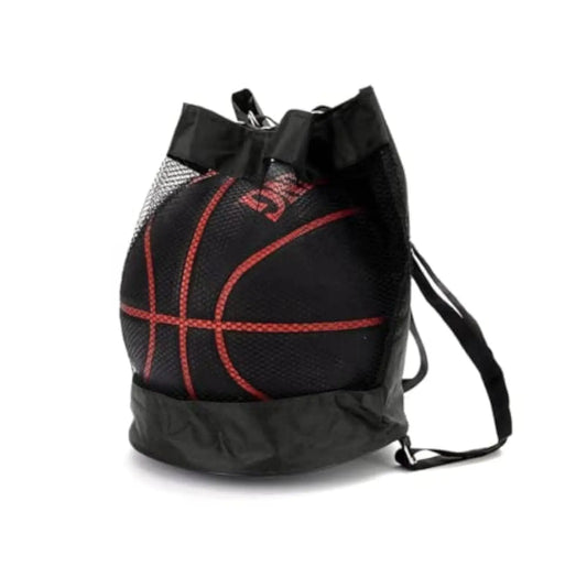 Kordelzug-Basketball-Rucksack, Basketballbox, Netzbeutel, Fußball-Aufbewahrungsrucksack, Outdoor-Volleyball-Aufbewahrungstasche, 32 cm, Schwarz