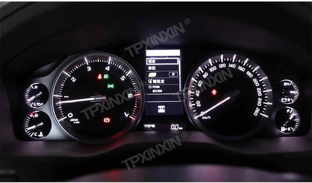 Car Digital Cluster For Toyota Land Cruiser 200 LC200 2008-2020 LCD Instrument Panel Virtual Cockpit Dashboard Speedometer TPMS