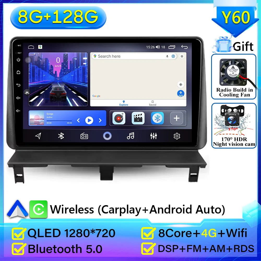 For Peugeot Partner 1 2002-2008 Car Radio Carplay Navigation GPS Multimedia Player Android Auto Video Display WiFi 4G No 2din 2K