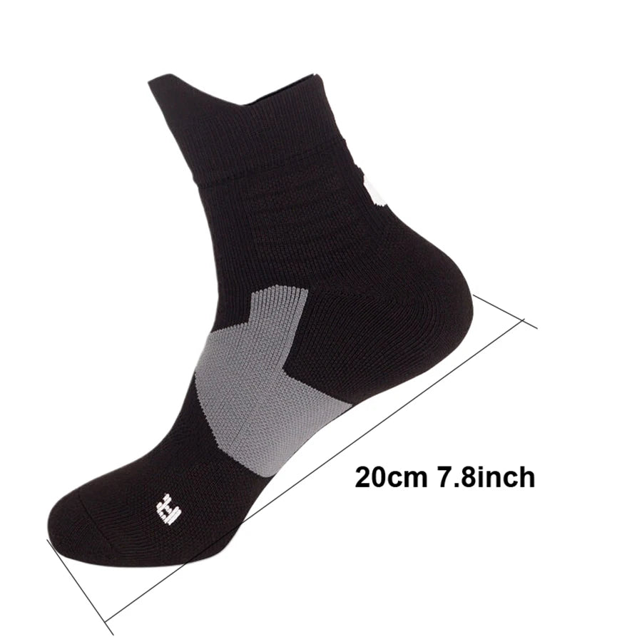 5Pairs Athletic Socks for Men Women Football Basketball Baseball Rugby Soccer Running Hiking Tennis Skateboard