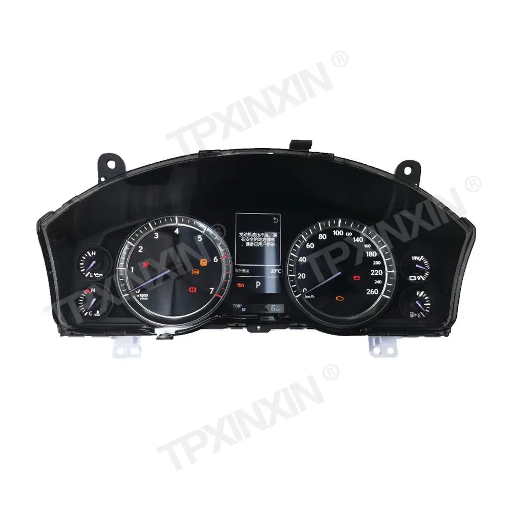 Car Digital Cluster For Toyota Land Cruiser 200 LC200 2008-2020 LCD Instrument Panel Virtual Cockpit Dashboard Speedometer TPMS