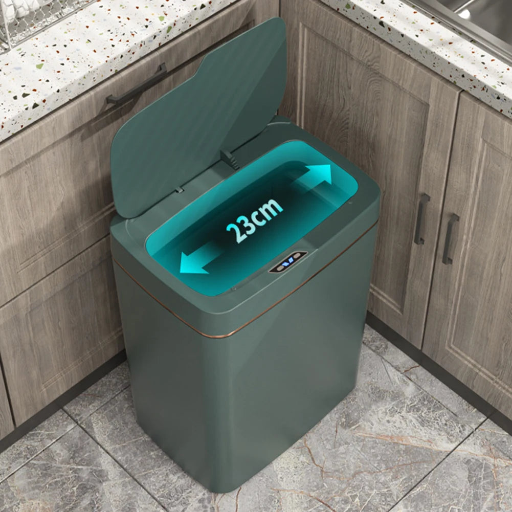 15/18L Smarter Sensor-Mülleimer - Wasserdicht, berührungslos, leise elektrisch - Küche, Bad, Schlafzimmer