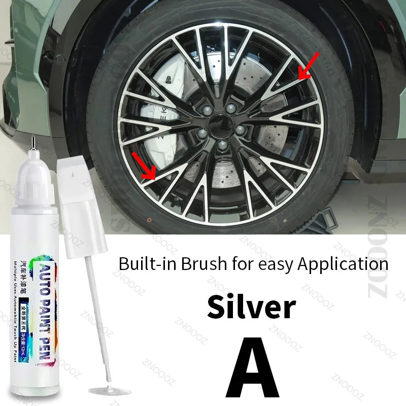 For ZEEKR X Touch Up Paint Wheel Repair Kit Quick And Easy Wheel Scratch Repair Rim Paint For Car Wheel Repair Grey Silver Black
