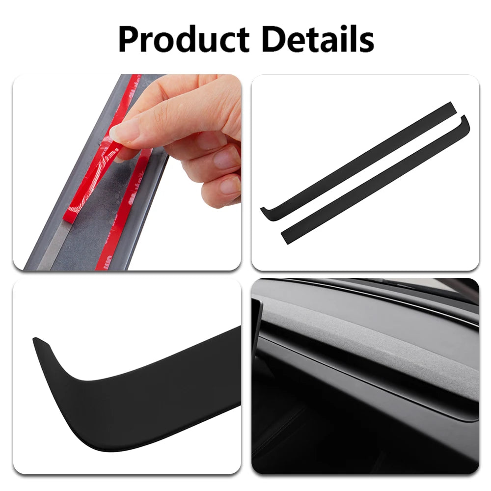 Instrument Panel Trim Strip For Tesla Model Y Juniper 2025 Model 3 Highland 2024-2025 ABS Dashboard Decoration Cover Accessories