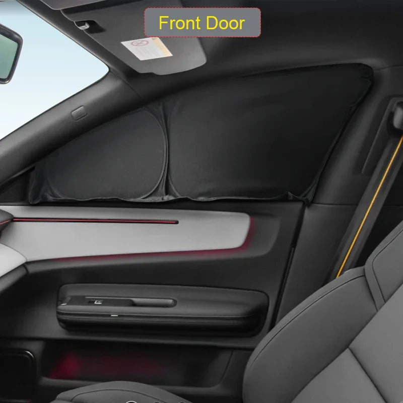 Car Black Window Privacy Sunshade Anti-UV Heat Insulation For POLESTAR 4 2023-Present Auto Protect Cover Interior Accessory