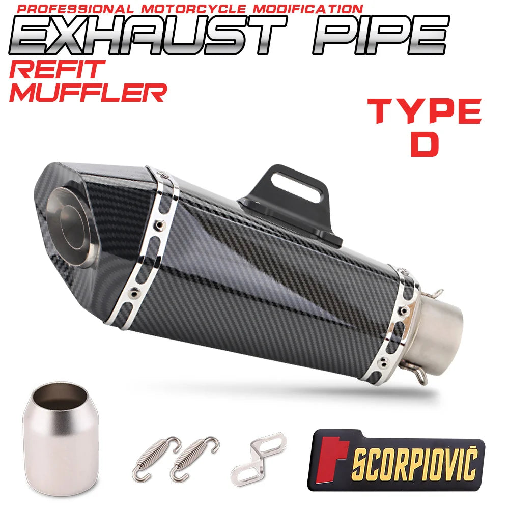 Factory Hot Selling CH-Universal Motorcycle Exhaust  New Condition For Cbr400 Z400 Gsx250 R6 MT15 R3 R25