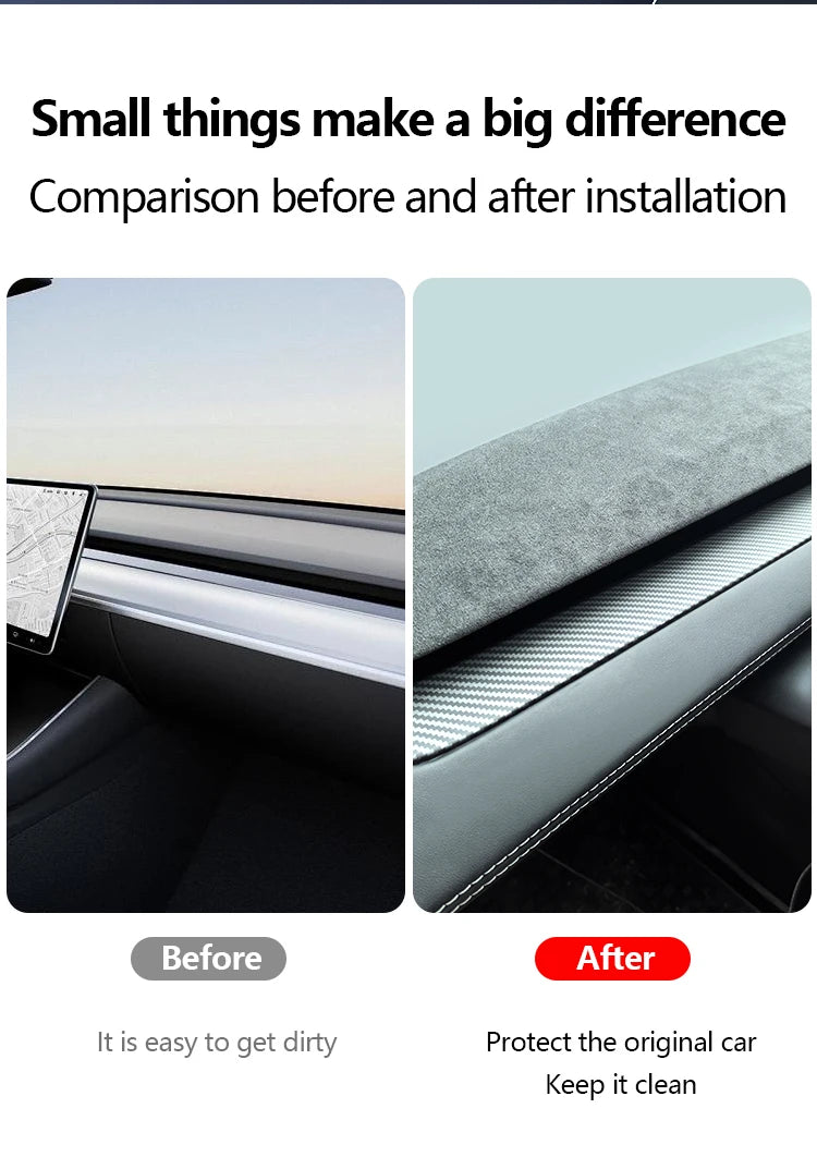 Instrument Panel Trim Strip For Tesla Model Y Juniper 2025 Model 3 Highland 2024-2025 ABS Dashboard Decoration Cover Accessories