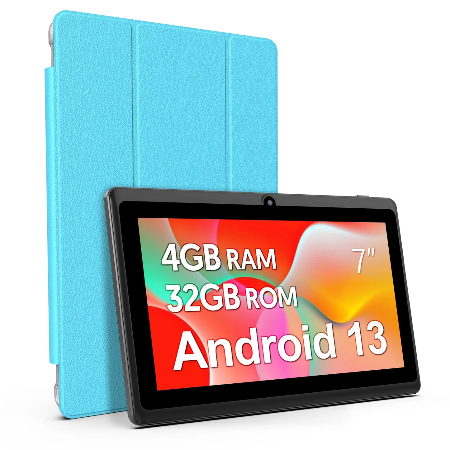 7 inç Android 13 Tablet - 4GB RAM, 32GB Depolama, 3500mAh Pil, HD IPS Ekran, Çift Kamera, WiFi, Bluetooth