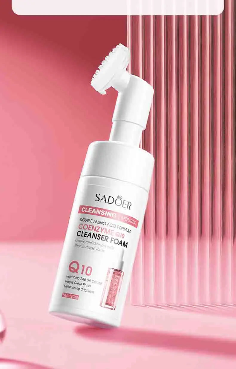 SADOER Q10 & C Vitamini Yüz Temizleme Köpüğü – Nemlendirici, Aydınlatıcı Cilt Bakımı