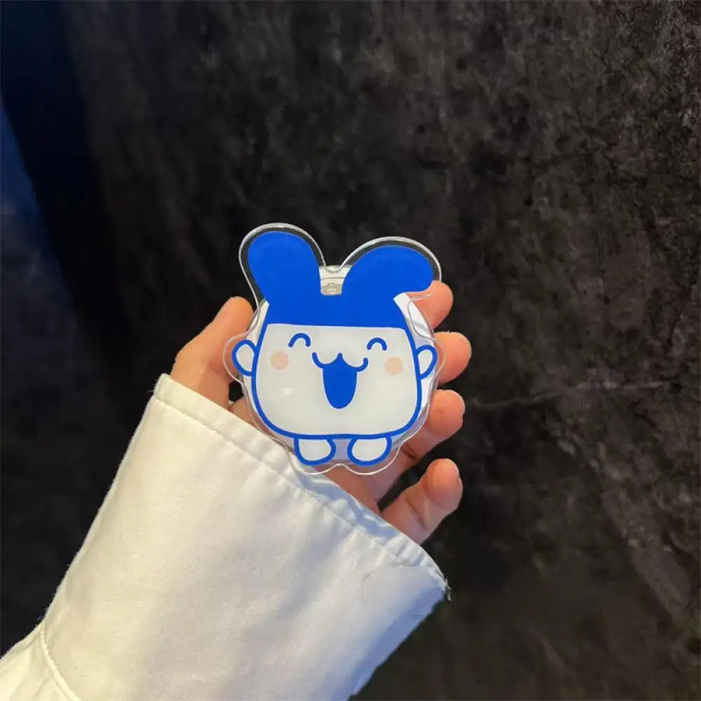 Tamagotchi Stili Şeffaf Manyetik Telefon Tutucu - Katlanabilir PVC Masa Standı