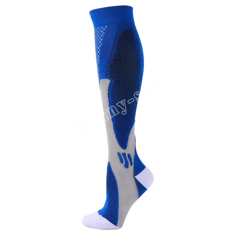 12 Colors Compression Socks For Football Anti Fatigue Pain Relief Men Women 20-30 Mmhg Running Socks Fit For Sport Socks