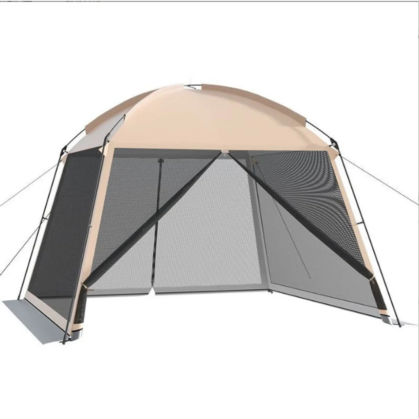 6-15 Personen Campingzelt und Sonnenschutz – Mückennetz, Regendicht, UV-geschützter Strand- und Picknickunterstand