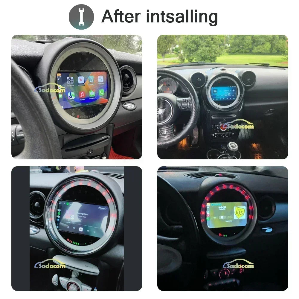Wireless Carplay DSP 7 " Android 14.0 Car Radio Player multimedia navigation For BMW Mini Cooper R55 R56 R57 R58 R60 2007-2013