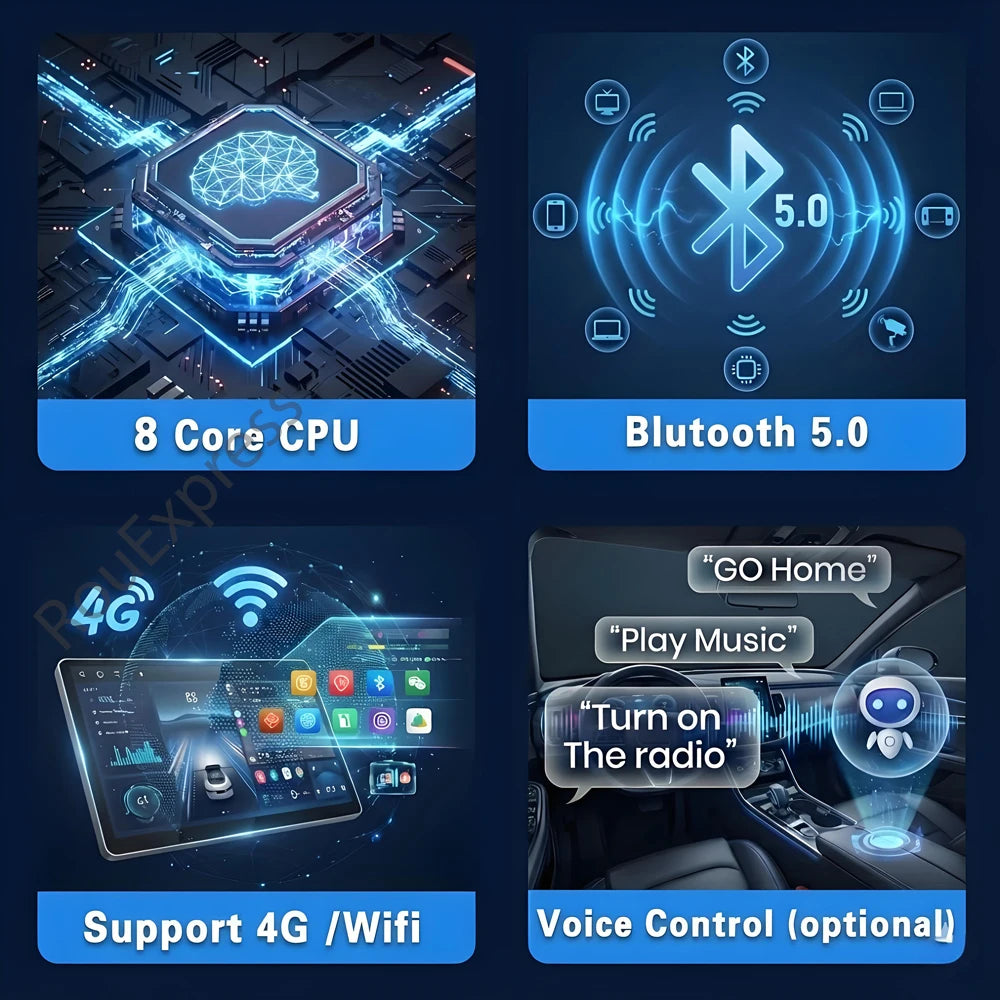 Android 16 Car Radio For Ford Fiesta MK6 Mk7 2009 2010 2012 2014 2015 2016 2017 Multimedia Player GPS Navigation DSP Head Unit