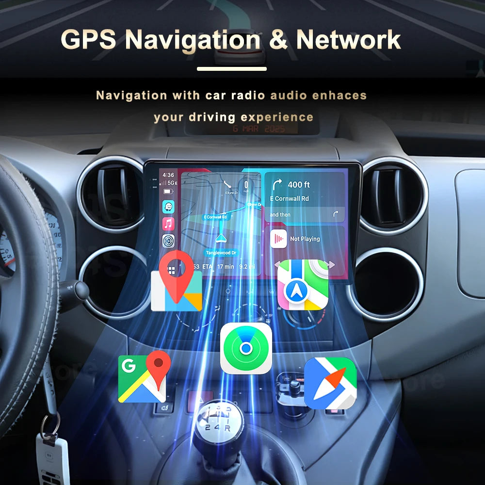 Car Multimedia Radio Player For Citroen Berlingo B9 Peugeot Partner 2008 - 2019 Carplay Auto Navigation GPS Stereo Android 16 BT