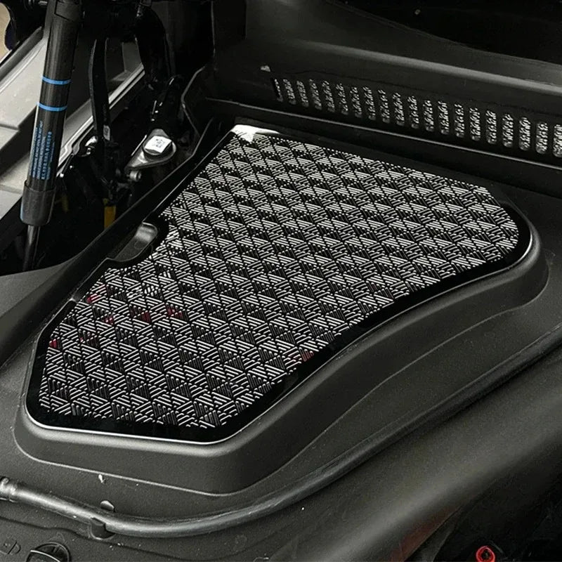 For BMW 5 Series G60 2024-2026 Stainless Steel Black Car Front Engine Compartment Dust Trim Cover Exterior Accessories