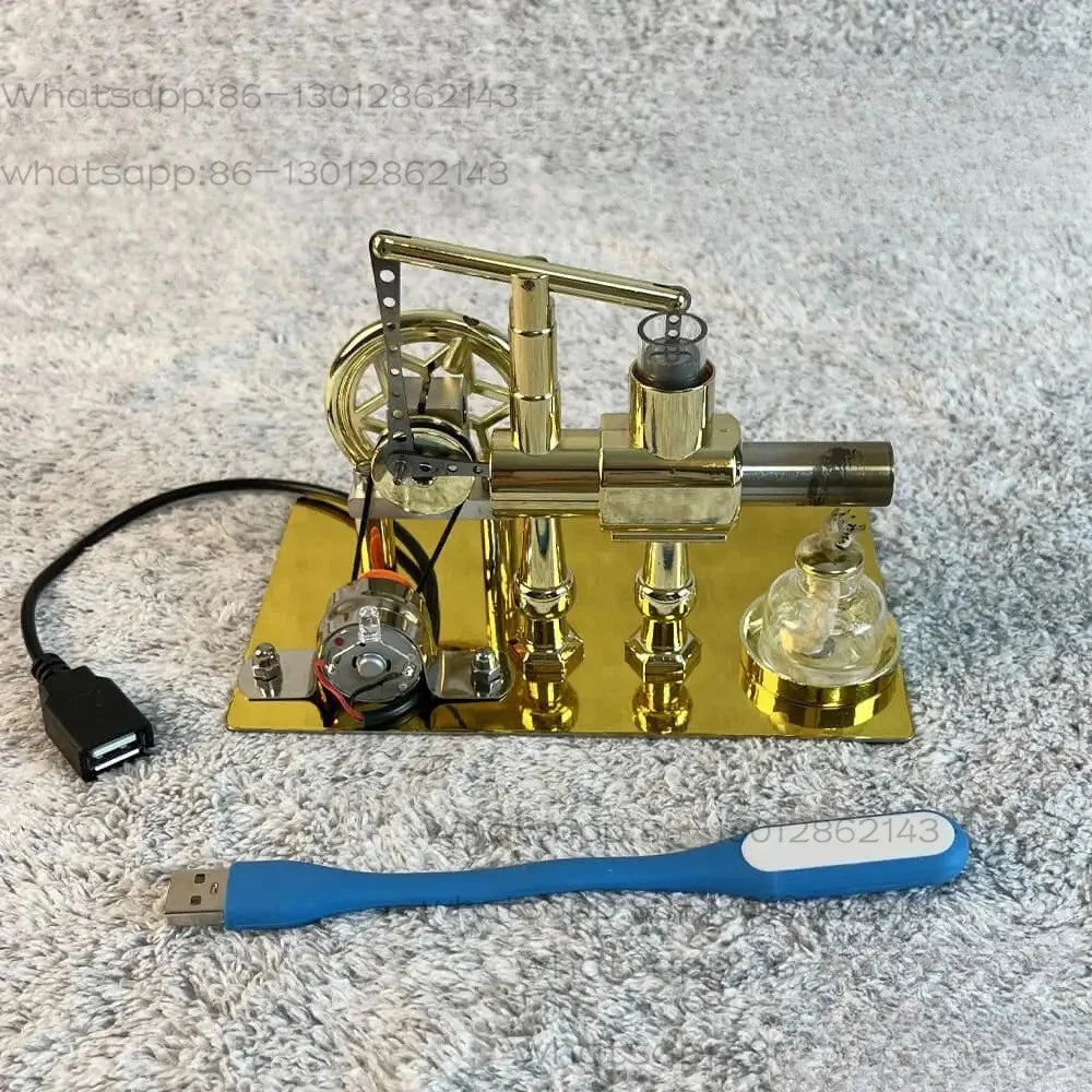 1PCS   NEW   Single Cylinder Stirling Engine Model Power Generation Device External Combustion Engine Model Toy