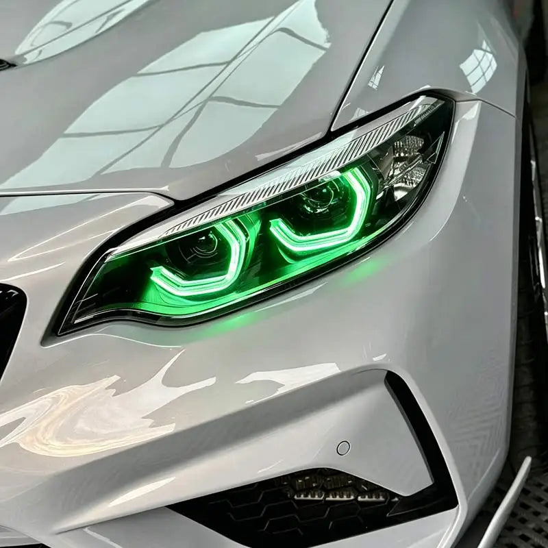 FOR BMW F87 M2 2 Series F23 F22 LCI M240i 230i 218i RGBW LED Headlights Daytime Running Lights Angel Eyes J ONE Multi-color DRL