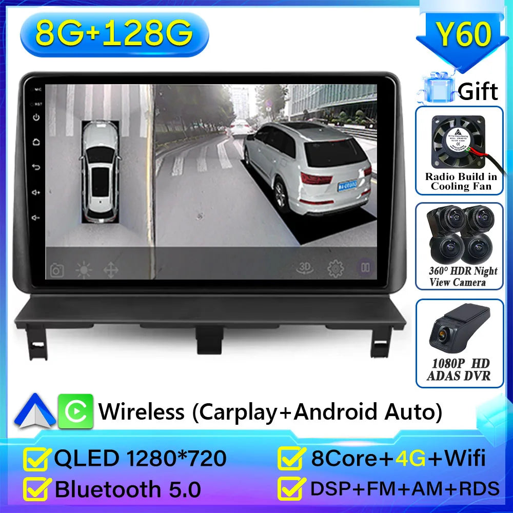 For Peugeot Partner 1 2002-2008 Car Radio Carplay Navigation GPS Multimedia Player Android Auto Video Display WiFi 4G No 2din 2K