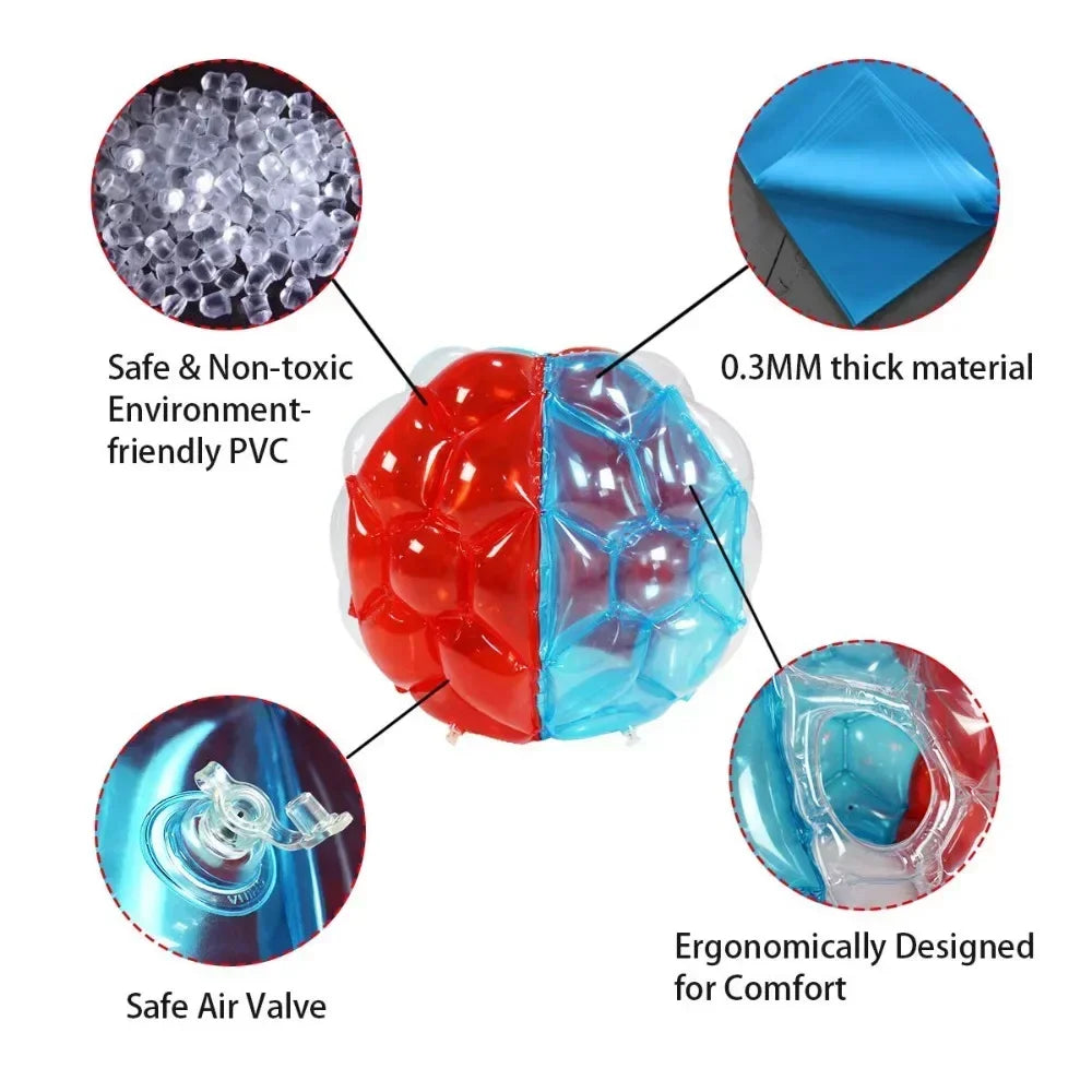 Inflatable Sumo Ball Wearable Human Hamster Ball Inflatable Body Bubble Ball for Adults Kids Outdoor Team Sports Bumper Fun