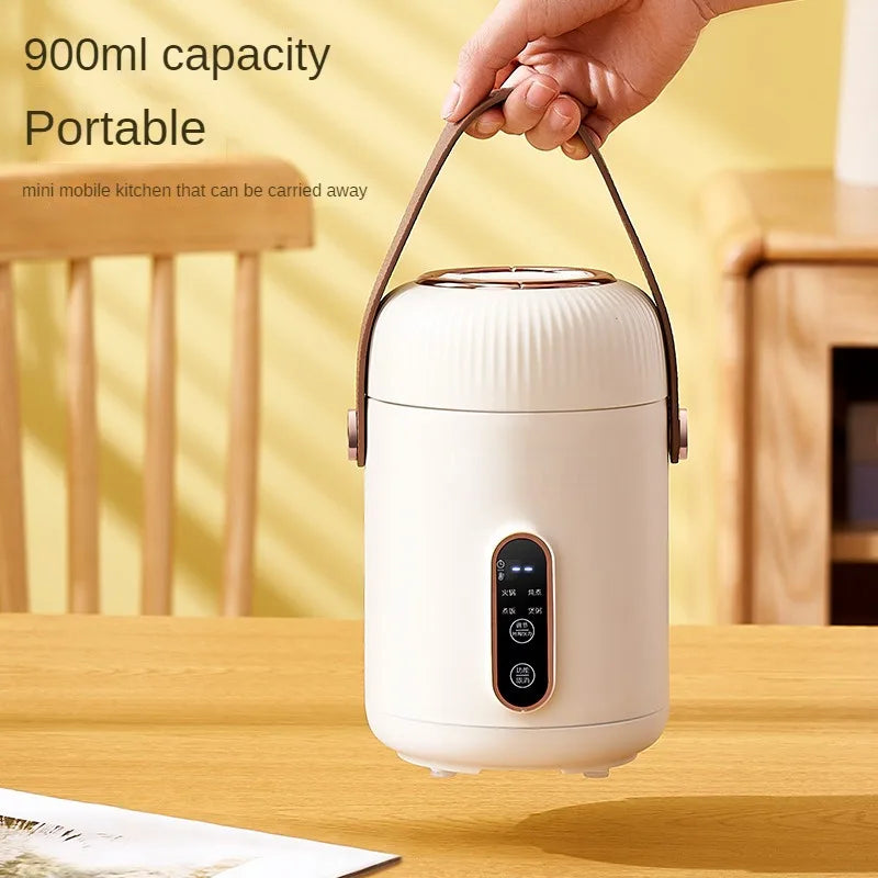220V 900ML Elektrischer Kochbecher - Tragbarer Mini-Slow Cooker, Multifunktions-Kochmaschine, zum Kochen von Gelee und Pudding