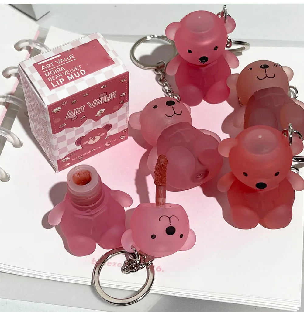 ART VALUE Sevimli Ayıcık Dudak Kili – Mat, Uzun Kalıcı, Anahtarlık Tasarımlı Lip Gloss