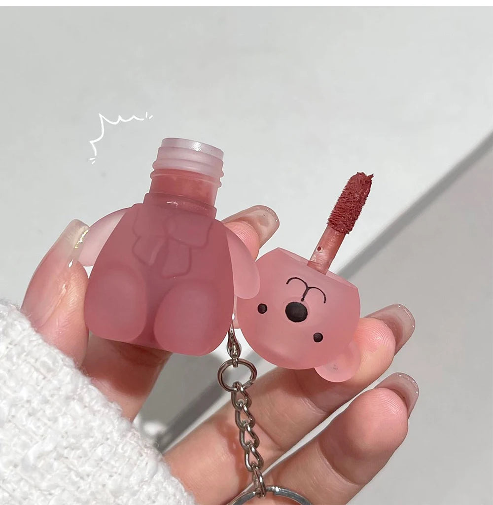 ART VALUE Sevimli Ayıcık Dudak Kili – Mat, Uzun Kalıcı, Anahtarlık Tasarımlı Lip Gloss