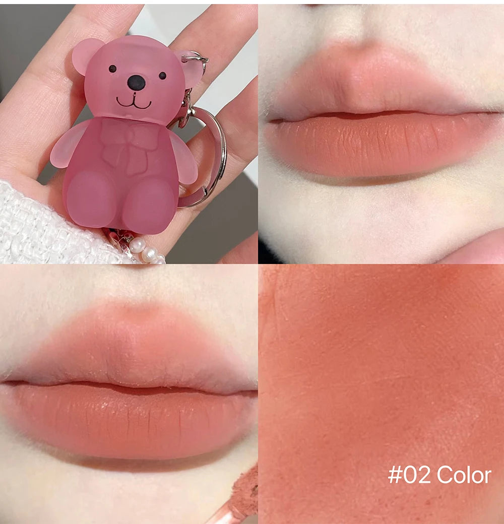 ART VALUE Sevimli Ayıcık Dudak Kili – Mat, Uzun Kalıcı, Anahtarlık Tasarımlı Lip Gloss