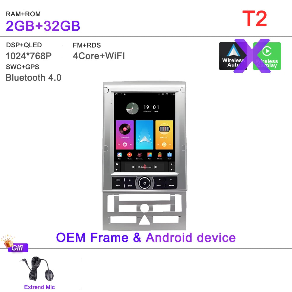 Android 16 9.7 inch Car Radio For Peugeot 407 2004-2008 Multimedia Video Player Navigation GPS Stereo Touch Screen Carplay dvd
