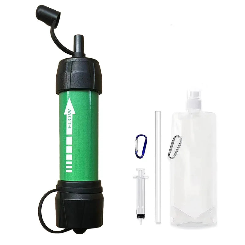 Tragbarer Notfall-Wasserfilter – Schnelle Reinigung für Wanderungen und Camping, sicher für natürliche Wasserquellen