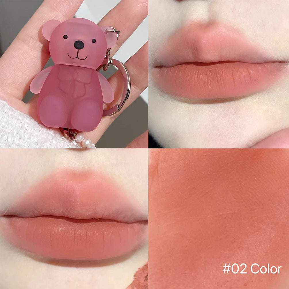 ART VALUE Sevimli Ayıcık Dudak Kili – Mat, Uzun Kalıcı, Anahtarlık Tasarımlı Lip Gloss