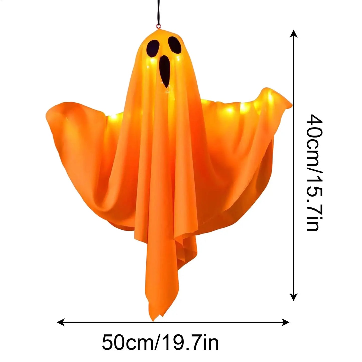 Light Up Halloween LED Ghost Hangs Decoration White Flying Ghosts Tree Ornaments Halloween Pendant For House Party Supplies