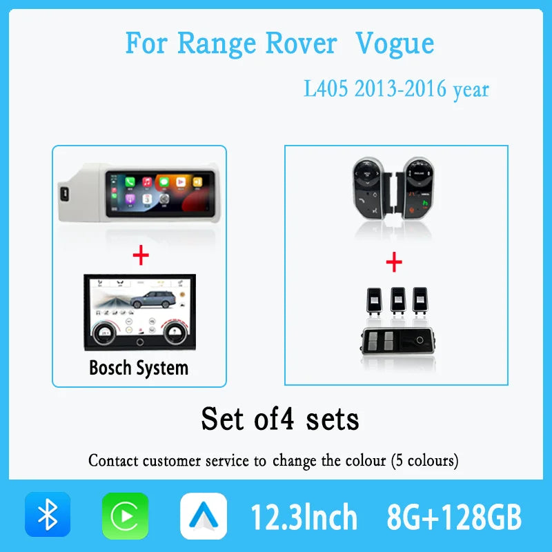12.3" For Range Rover Vogue L405 2013-2017 Android 14 multimedia player car GPS radio Carplay automatically retains OEM menu