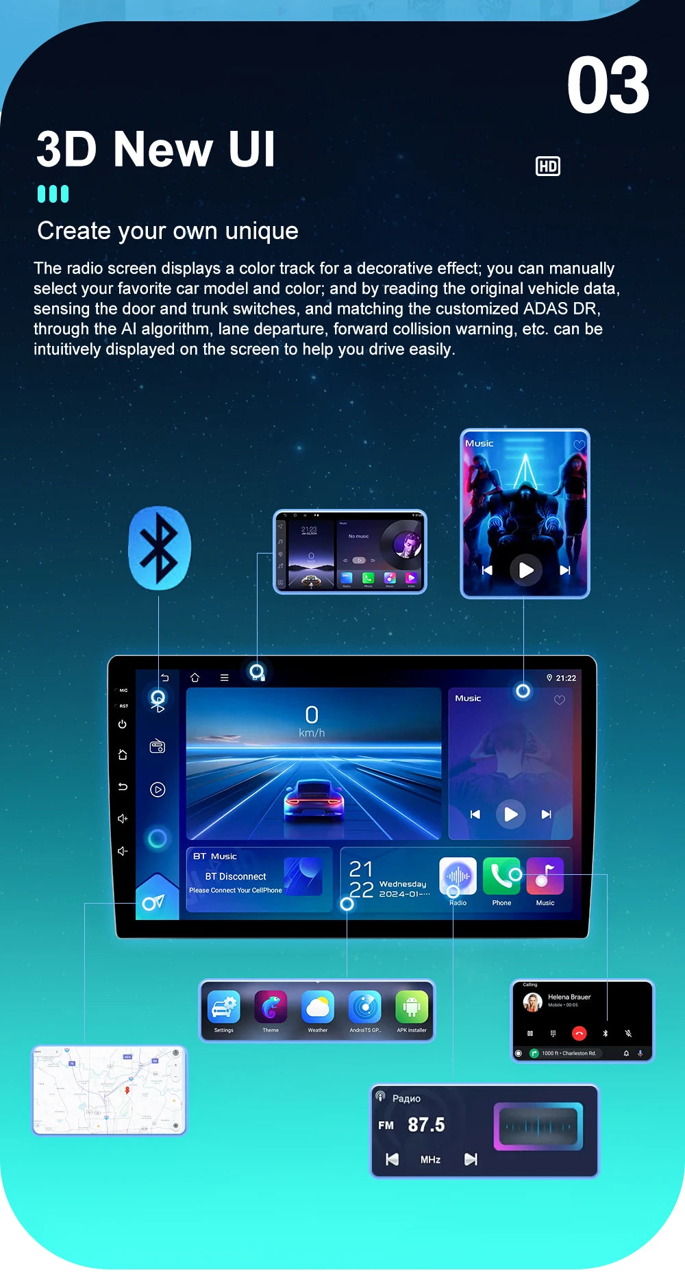 Android 15 Carplay For Toyota Auris Corolla 2006-2012 Car Radio multimedia Player GPS WIFI android Auto Head Unit 2din 5G