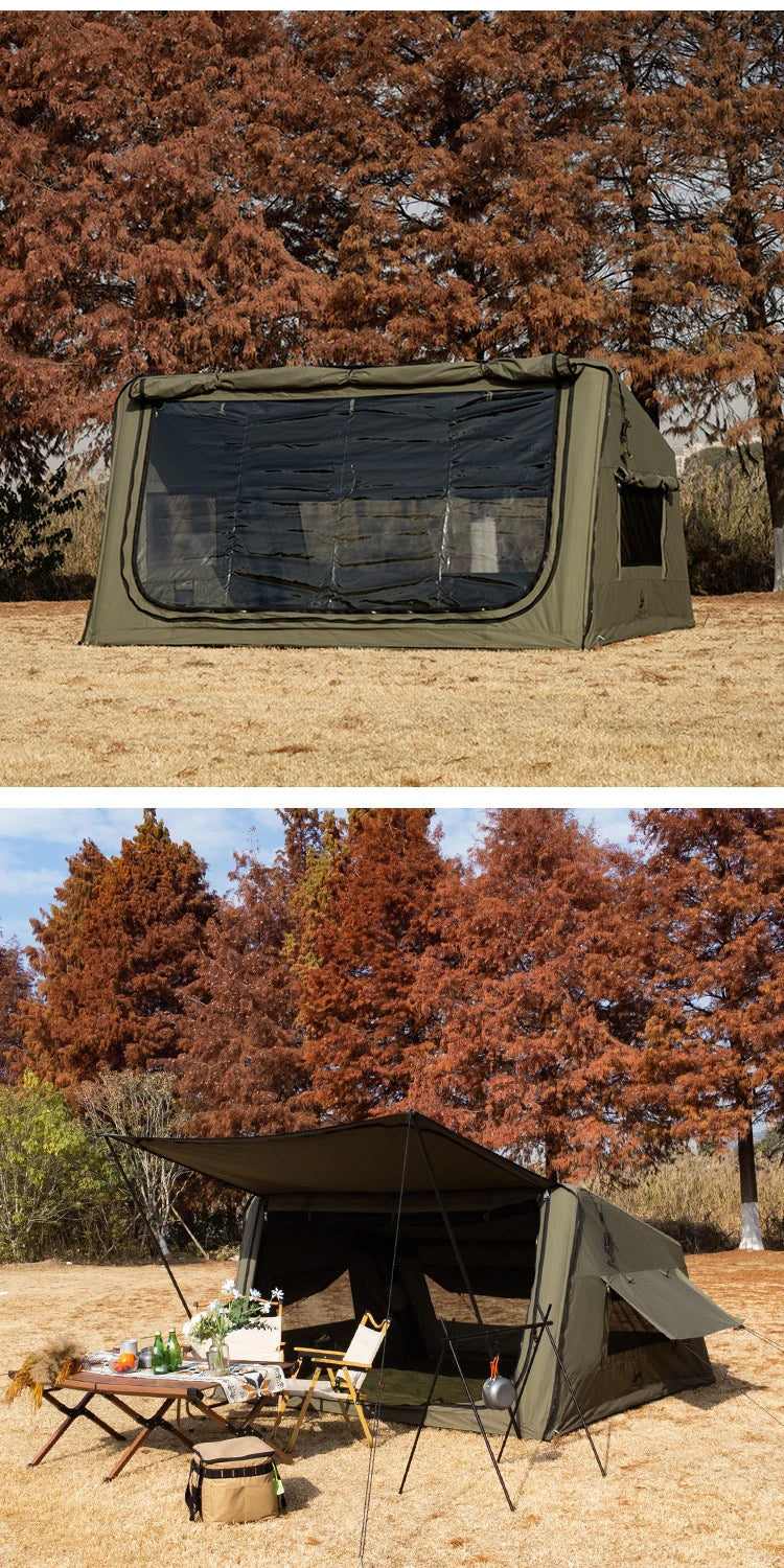 Automatic Inflatable Camping Tent Waterproof Flame Retardant Cotton Sleep Pod For Outdoor Hiking Picnic Party