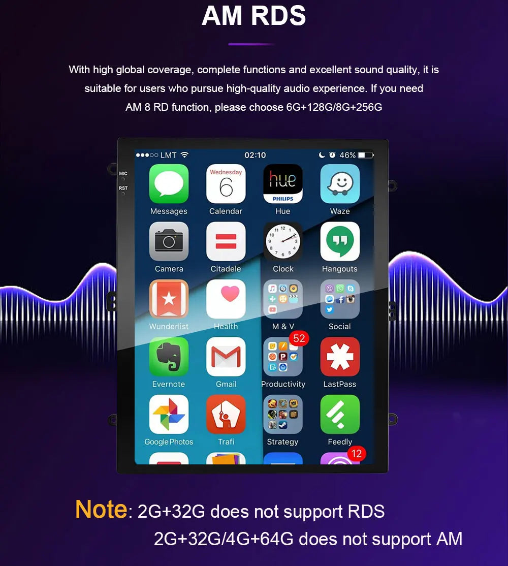 Android 16 9.7 inch Car Radio For Peugeot 407 2004-2008 Multimedia Video Player Navigation GPS Stereo Touch Screen Carplay dvd