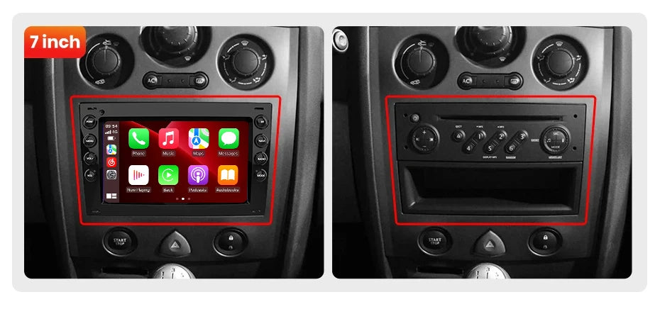 MEKEDE 7'' 9'' CarPlay Android Auto Araç Teybi - Renault Megane 2 2002-2009 Uyumlu Akıllı Multimedya Sistemi